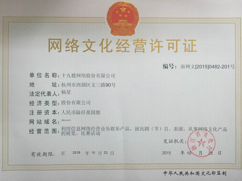 網絡經營許可證圖片 網絡經營許可證圖片